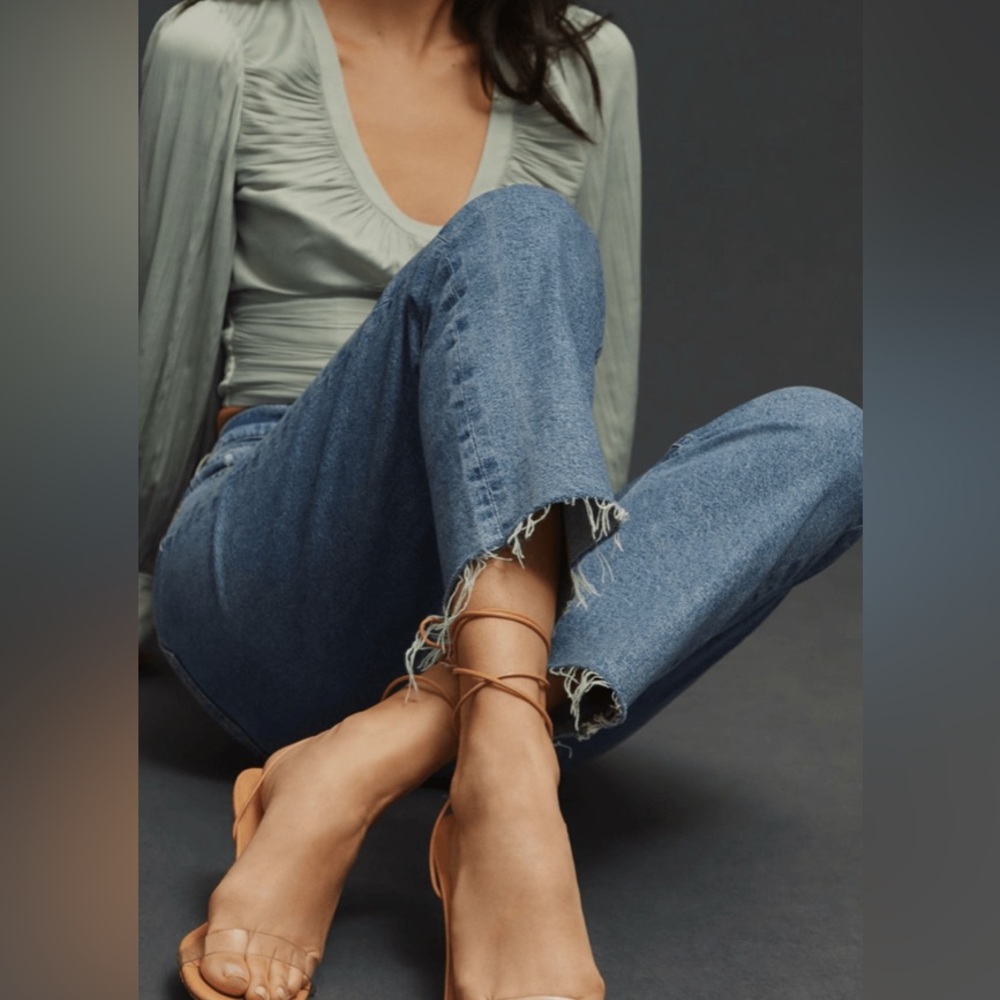 ANTHROPOLOGIE Citizens Of Humanity Florence Blue Ankle Cropped Jeans - Picture 2 of 10